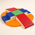 Playfull 9-piece rainbow soft play climbing set